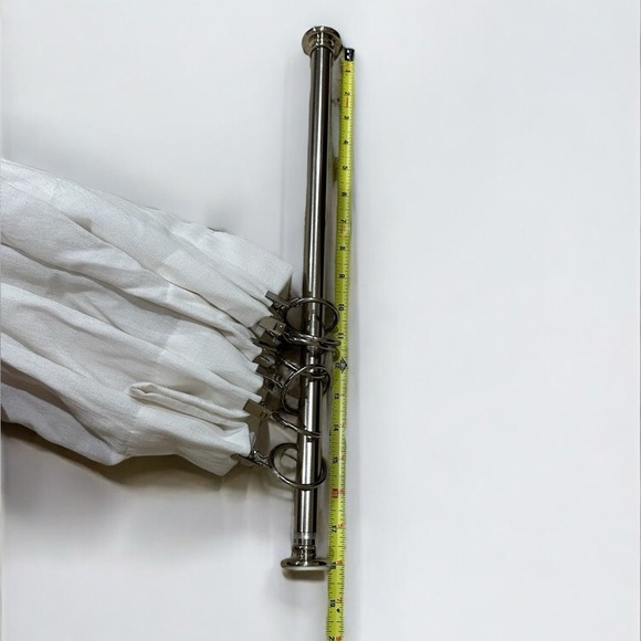 2pk Light Filtering Farrah Curtain Panel UV Protection-Adjustable Rods and Clips - Picture 10 of 16